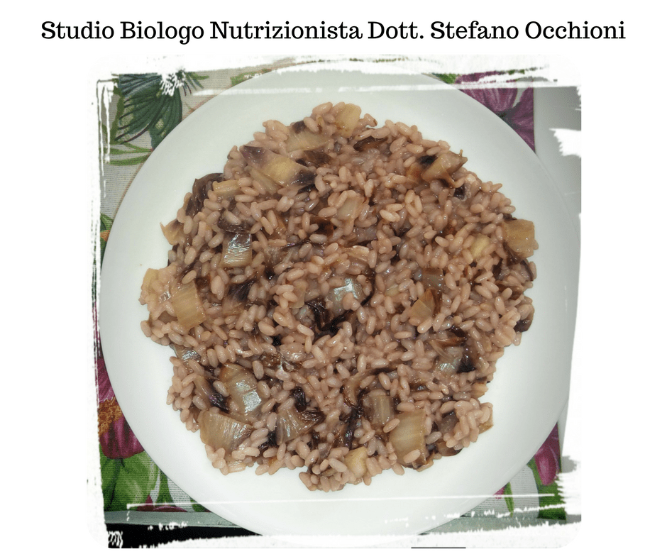 Risotto al radicchio mantecato con il quark
